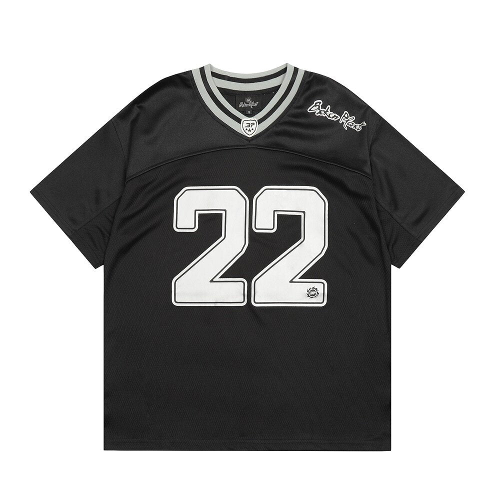 Broken Planet Retro Mesh V Neck Jersey Tee