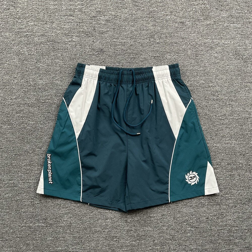 Broken Planet Embroidered Straight Casual Sweat Shorts