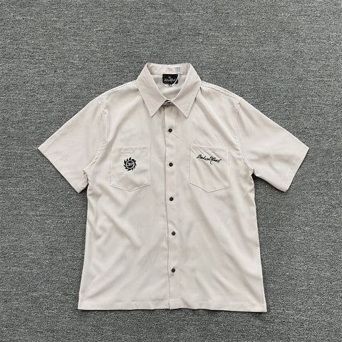 Broken Planet Striped Embroidered Short Sleeve Shirt