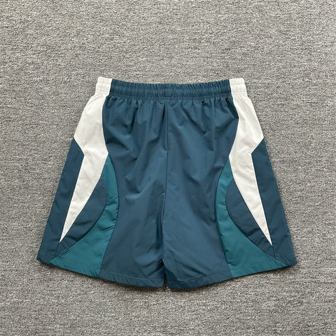 Broken Planet Embroidered Retro Color Block Shorts