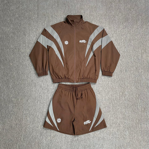 Broken Planet Reflective Tech Wear Jacket Shorts Set