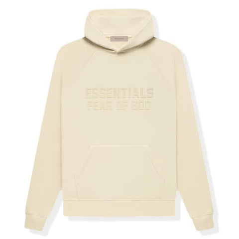 Fear Of God Essentials Logo Flocked Egg Shell Hoodie (FW22)