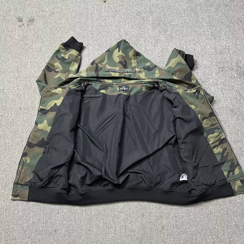 Broken Planet Camouflage Puff Print Zip Hoodie