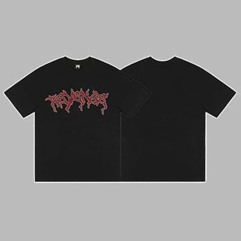 Revenge Outline Arch Logo Short Sleeve T-Shirt  Black