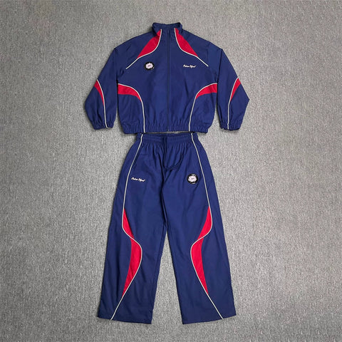 Broken Planet Color Block Stand Collar Tracksuit Set